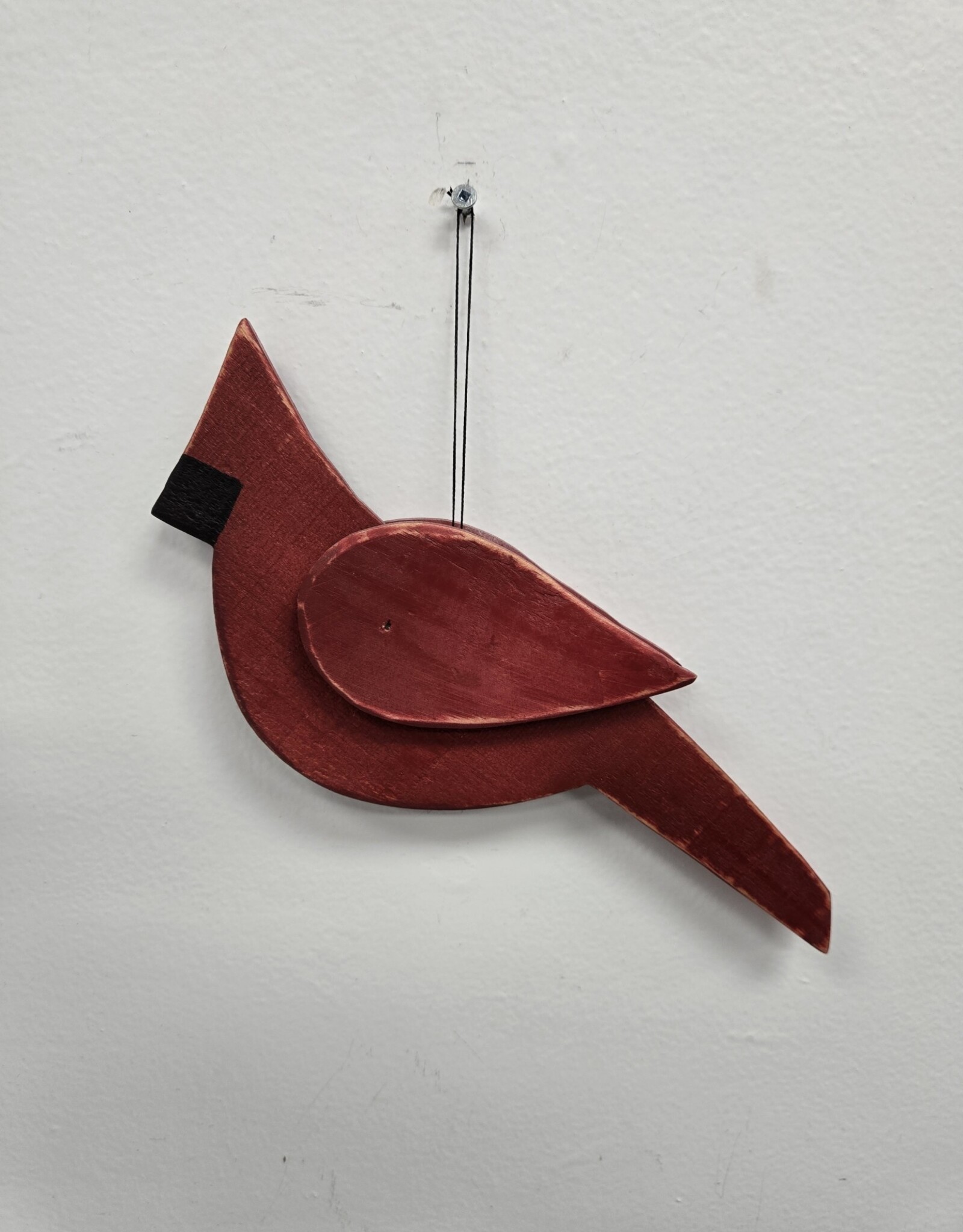 Handmade Wooden Ornament - Cardinal