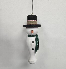 Handmade Snowman Spindle Ornament