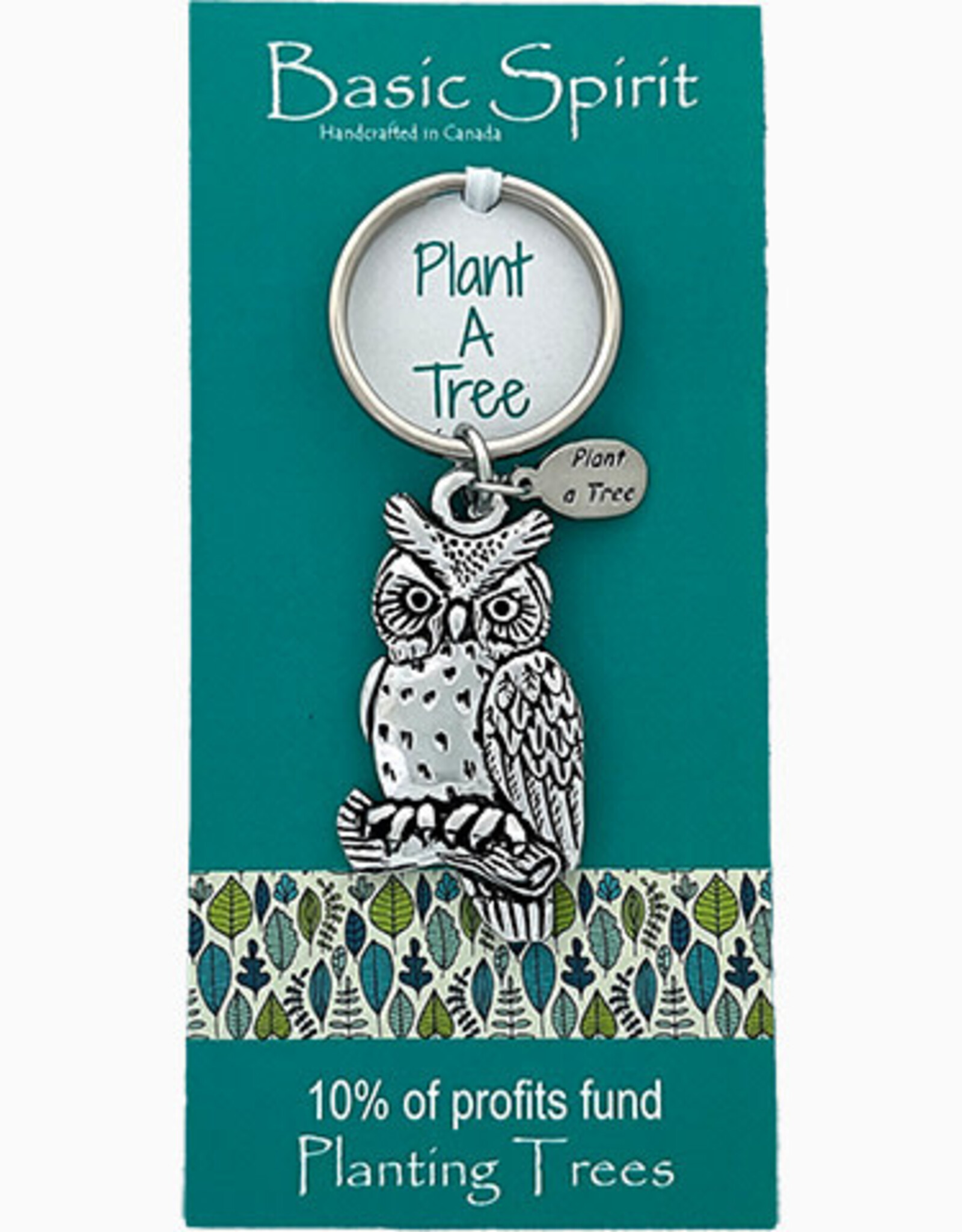 Owl on Branch Global Keychain