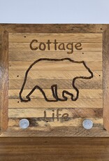 Reclaimed Wood Wall Art - Cottage Life Bear