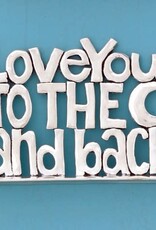 Love to Moon Standing Quote Plaque (Lg)