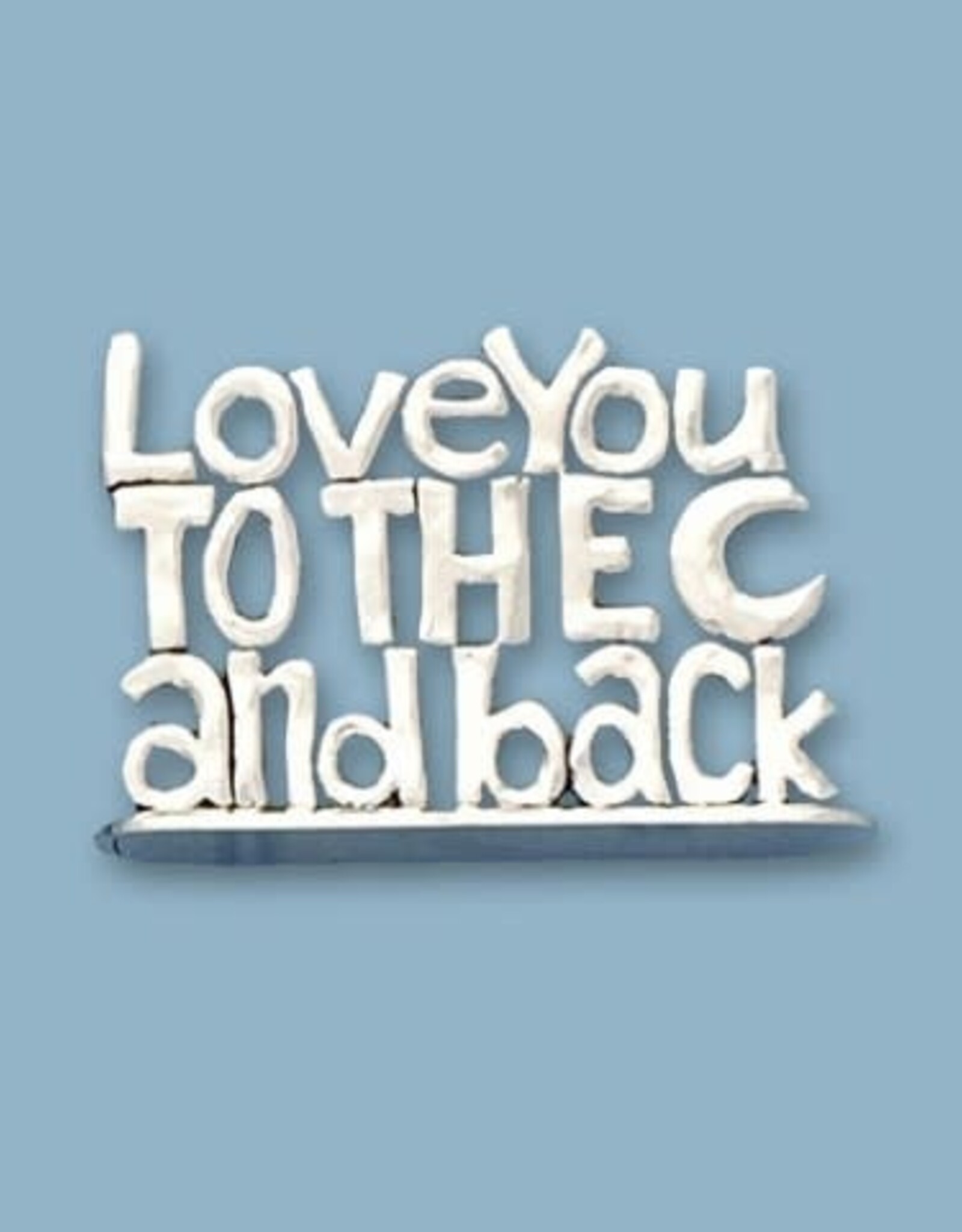 Love to Moon Standing Quote Plaque (Sm)