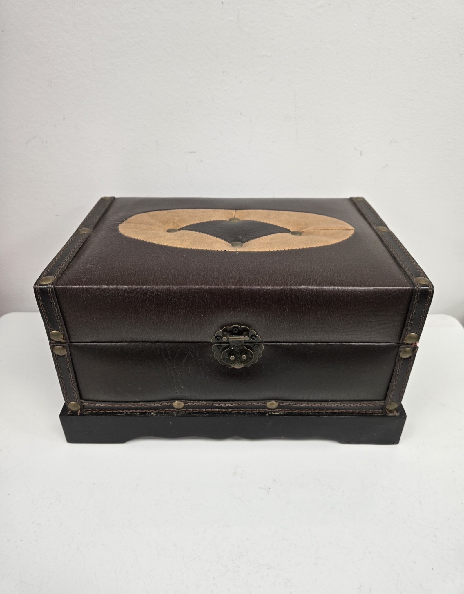 Decorative Brown Faux Leather Box