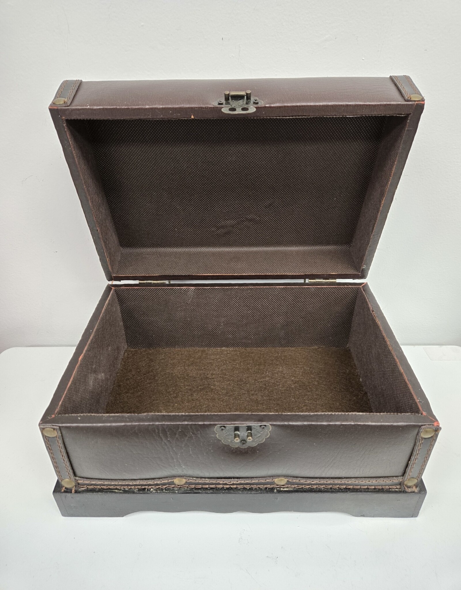 Decorative Brown Faux Leather Box