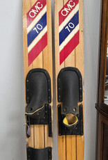 Vintage Wooden OMC 70 Water Skis