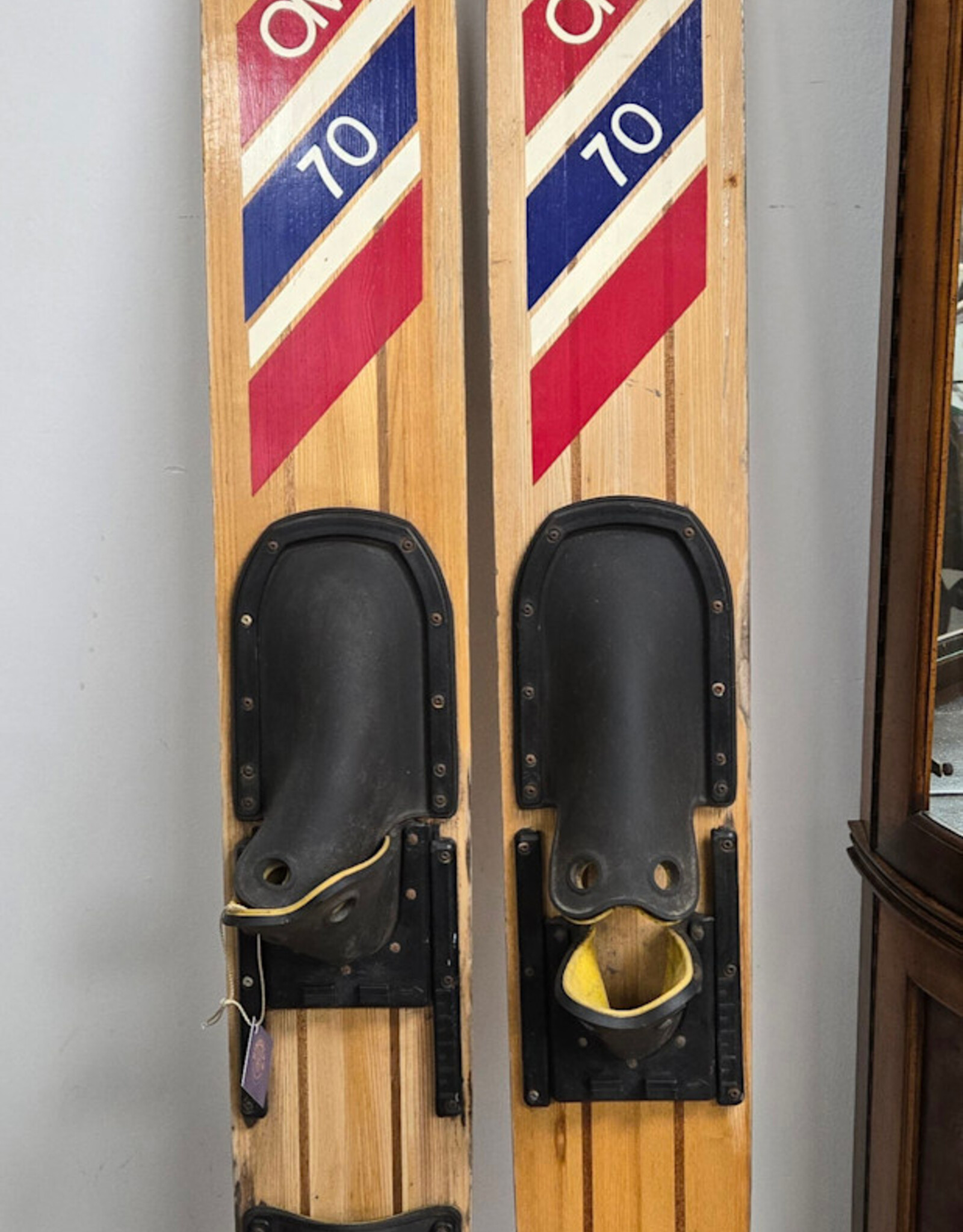 Vintage Wooden OMC 70 Water Skis