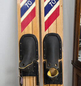 Vintage Wooden OMC 70 Water Skis