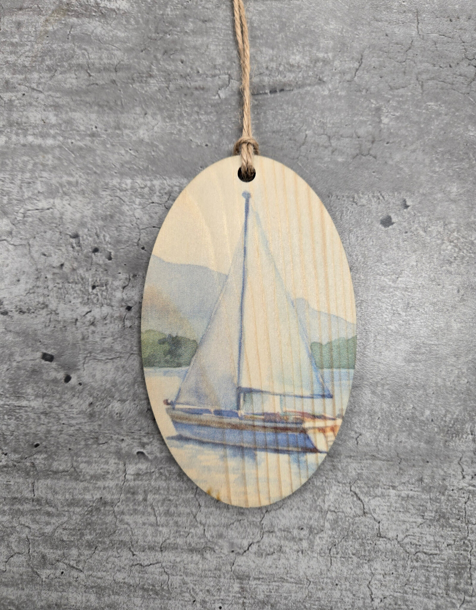 Wood Ornament #c1296 - Sailboat