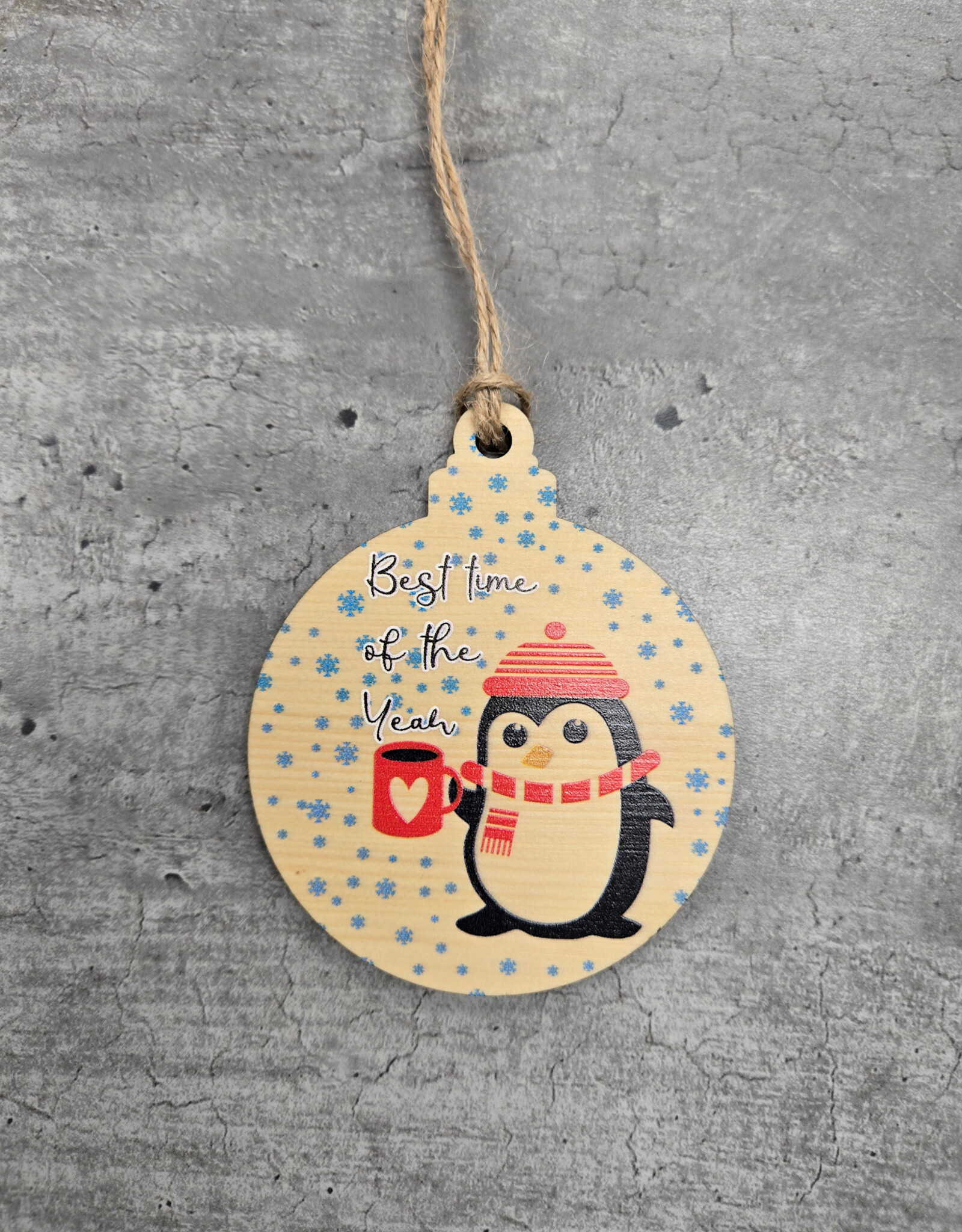 Wood Ornament OR-71 Penguin - Best Time of the Year