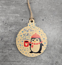 Wood Ornament OR-71 Penguin - Best Time of the Year