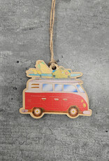 Wood Ornament #c1490 - VW Red