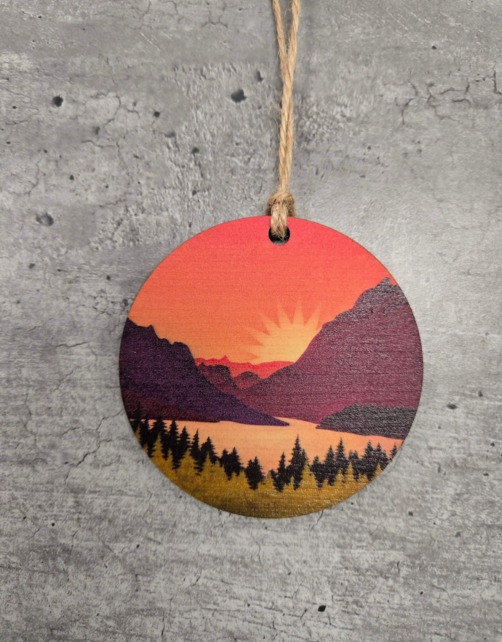 Wood Ornament #c241 - Sunset