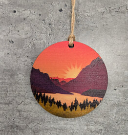 Wood Ornament #c241 - Sunset