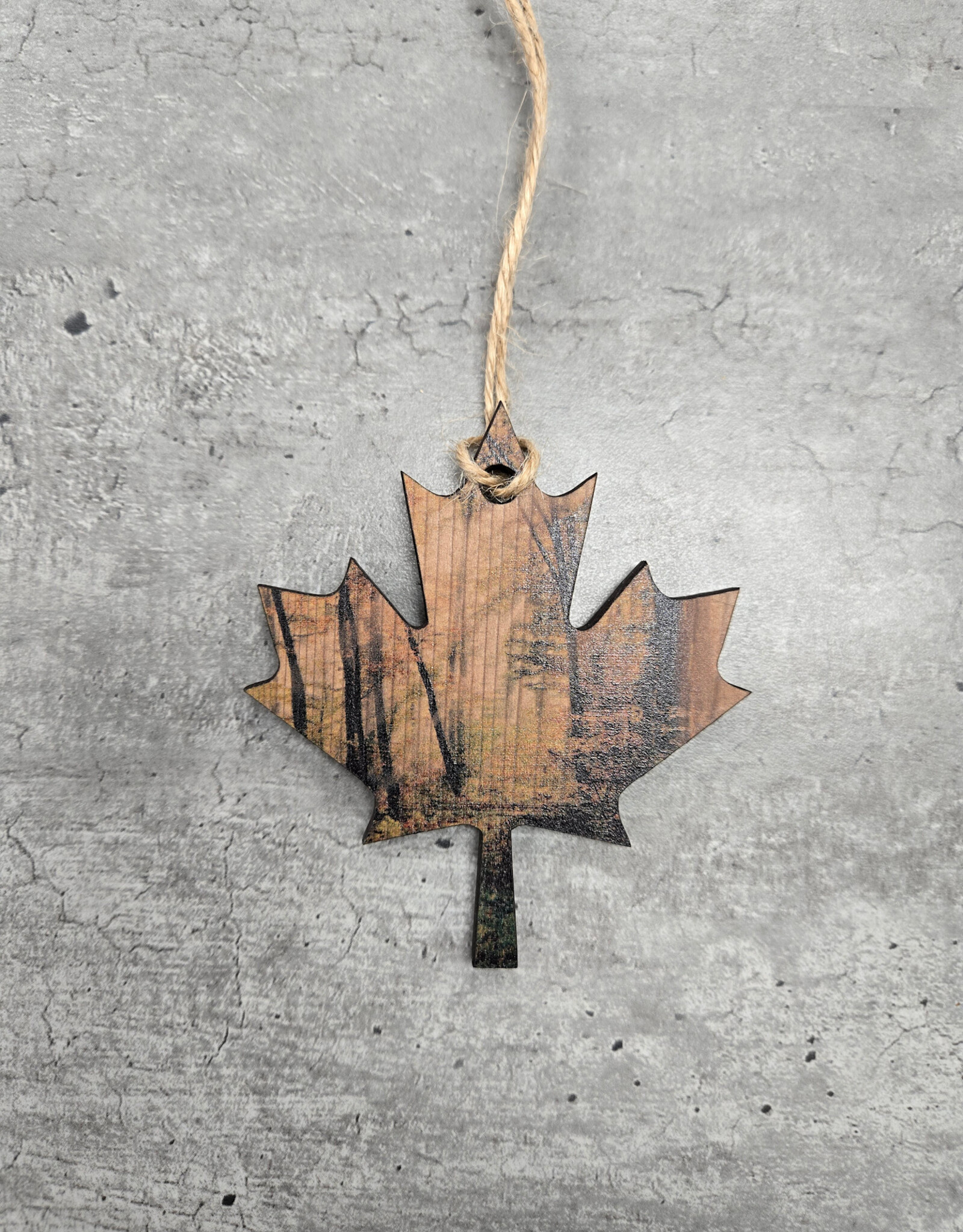 Wood Ornament #c1058 - Maple Leaf Trees