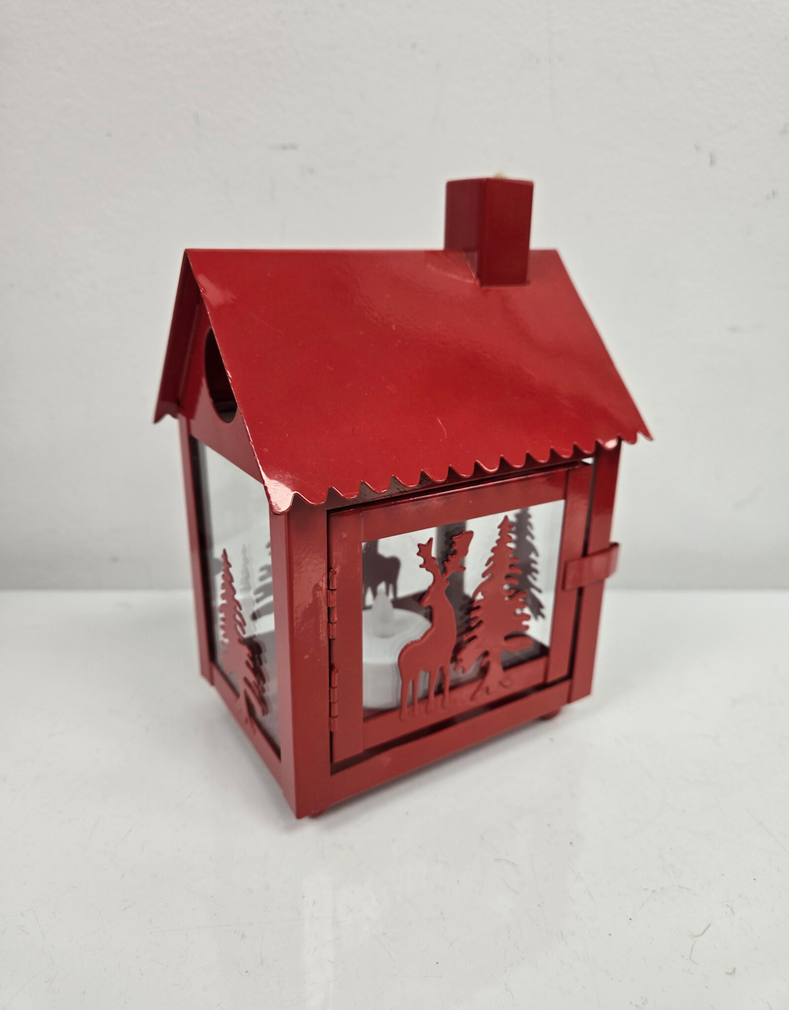Red Tin House Lantern
