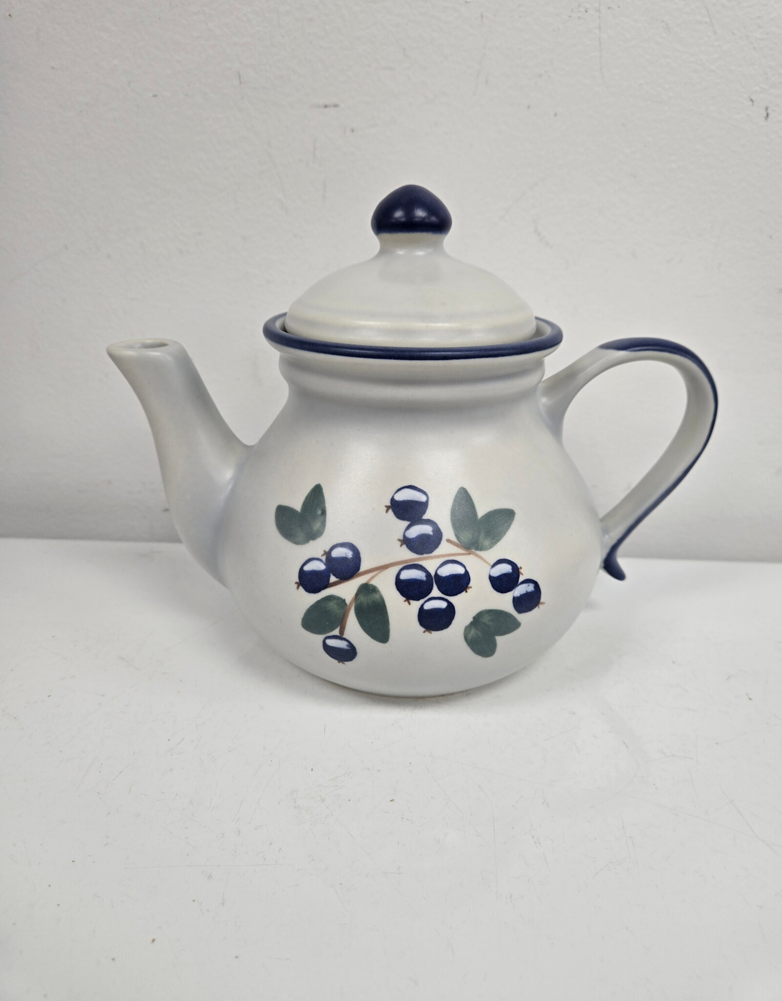 Vintage Laurentian Pottery Blueberry Teapot - Canada