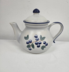 Vintage Laurentian Pottery Blueberry Teapot - Canada