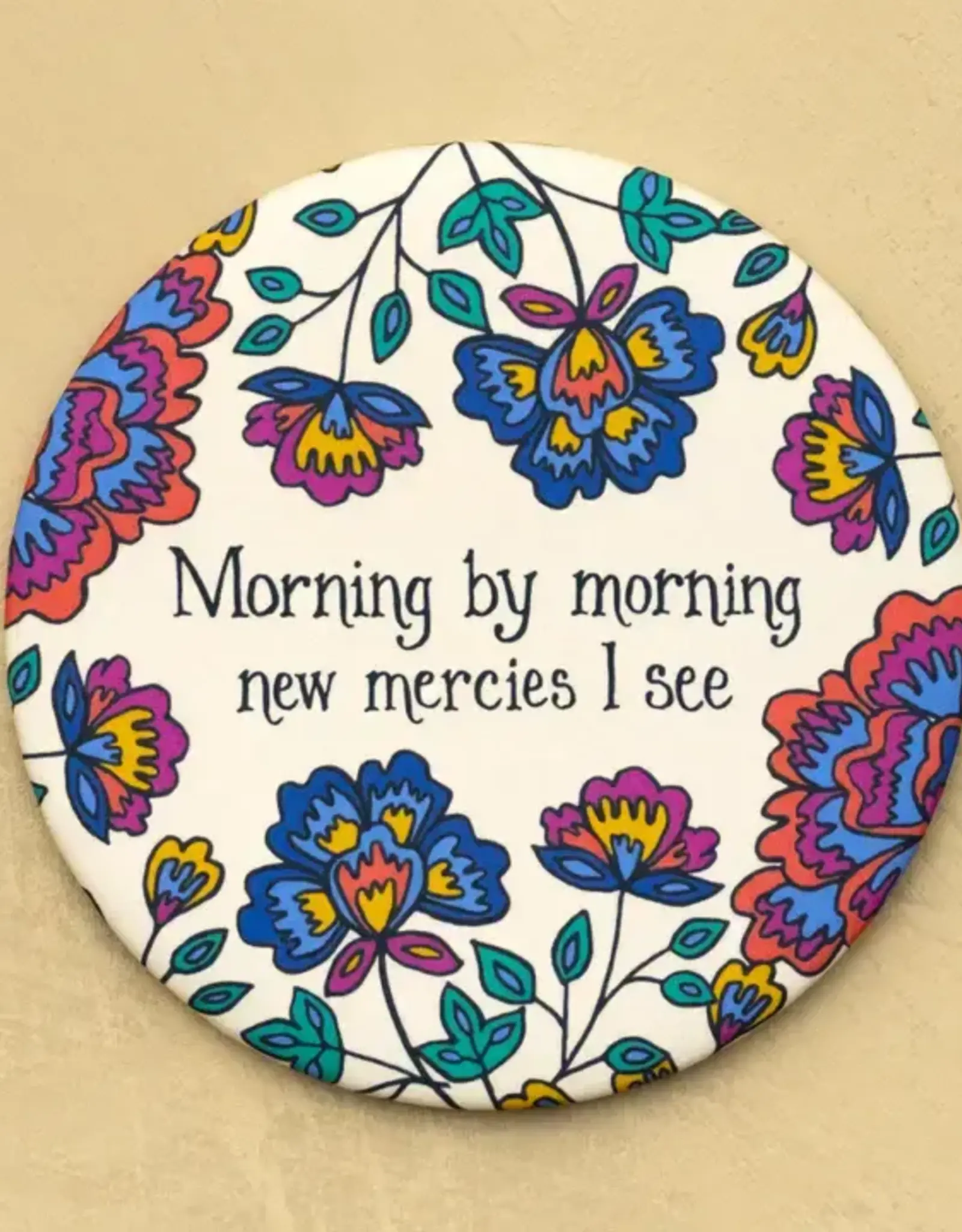 Morning By Morning Round Magnet
