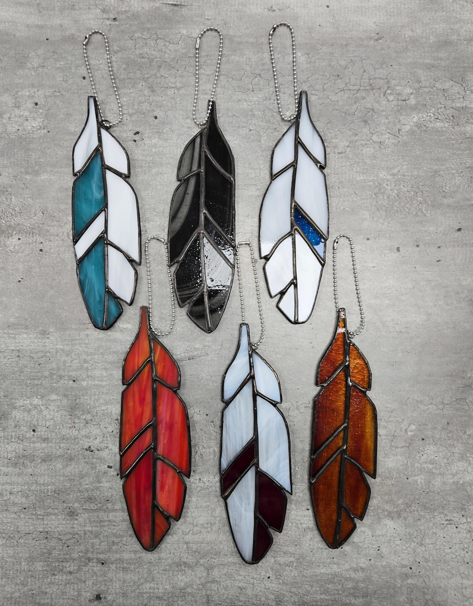 Stained Glass Feather Suncatcher