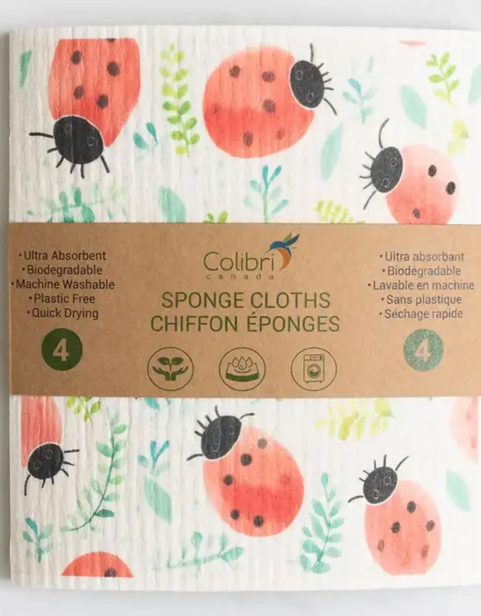 4 Pk Sponge Cloths - In The Garden