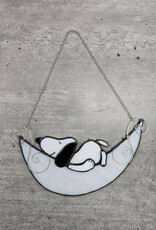 Stained Glass Snoopy on Moon