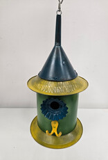 Green Metal Funnel Birdhouse