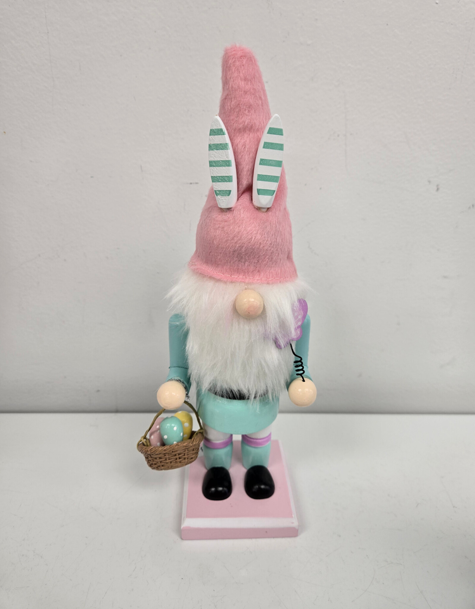 Easter Gnome Nutcracker - green/pink