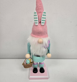 Easter Gnome Nutcracker - green/pink