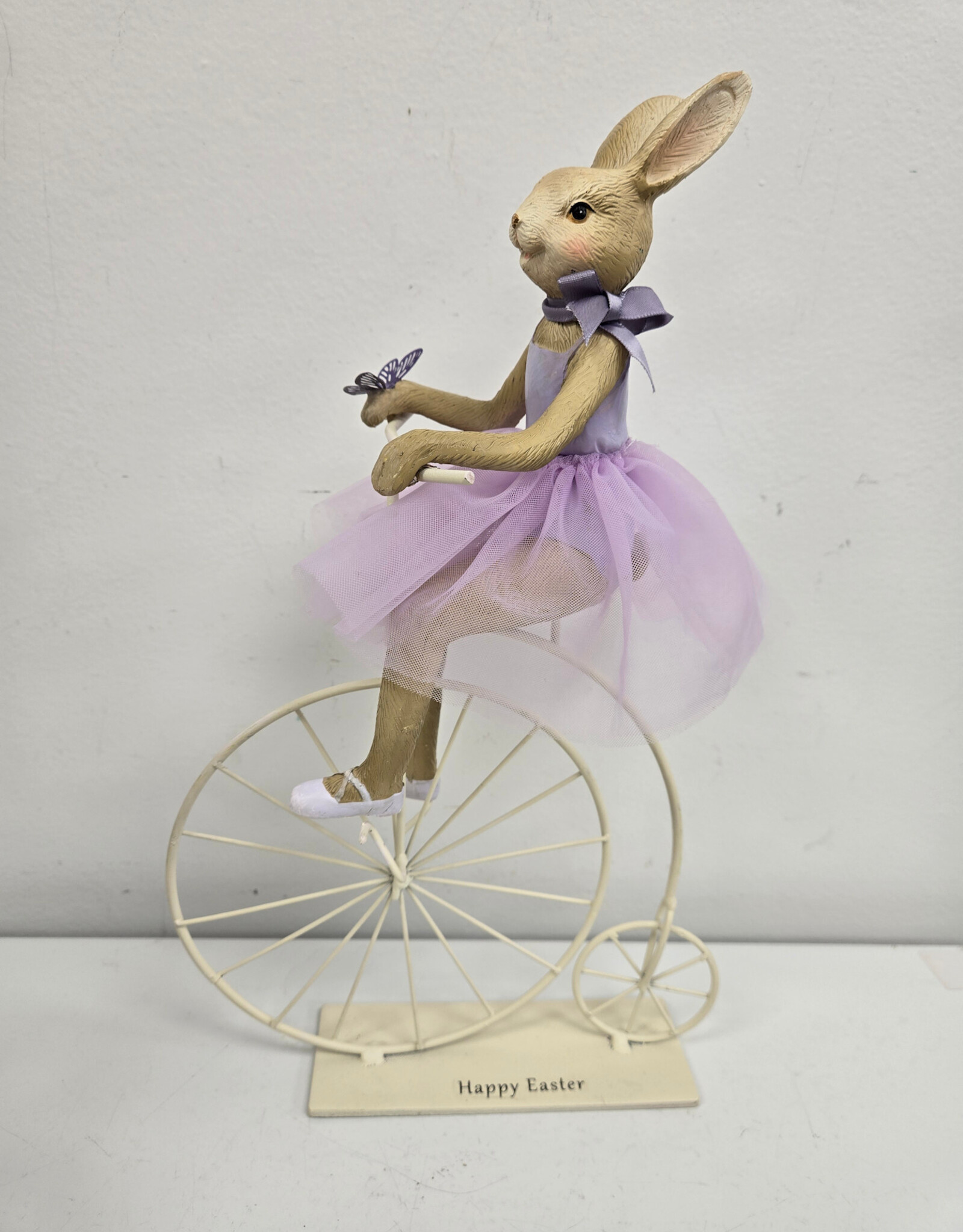 Cupcakes & Cashmere Easter Bunny on High-Wheel Bicycle