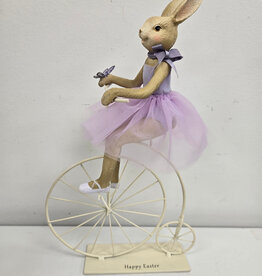 Cupcakes & Cashmere Easter Bunny on High-Wheel Bicycle