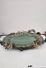Floral Metal Platter