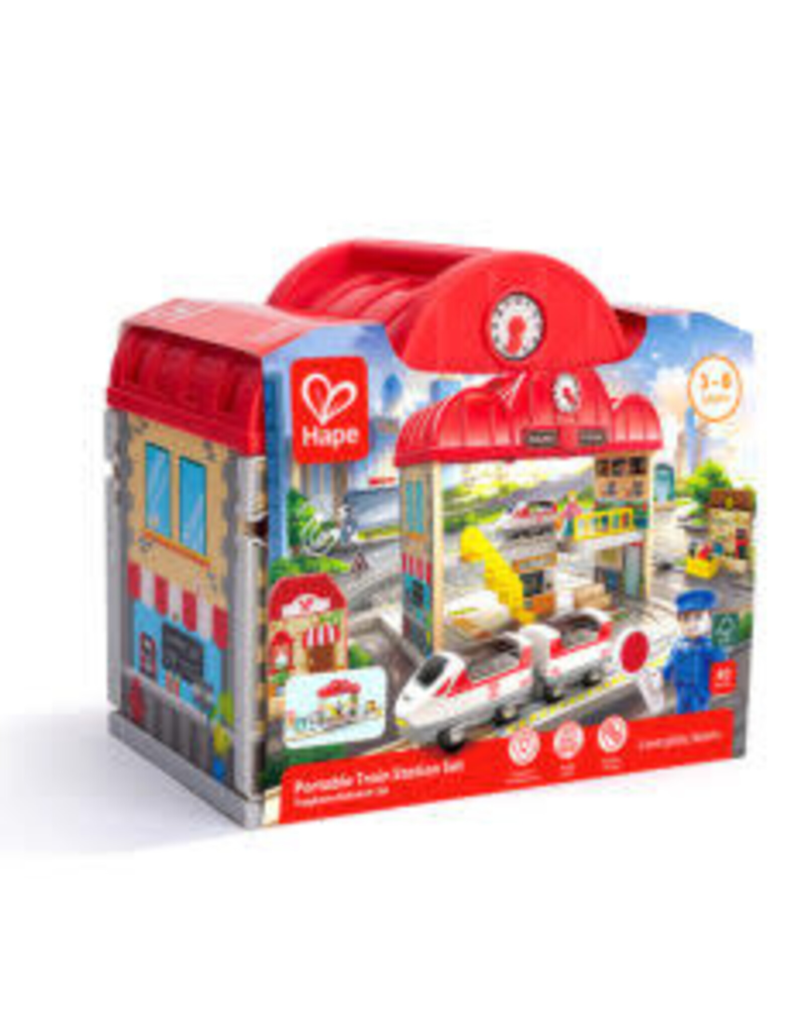 Hape Portable Train Station Set