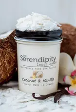 Serendipity Soy Candles 8oz Jar Candle - Coconut + Vanilla