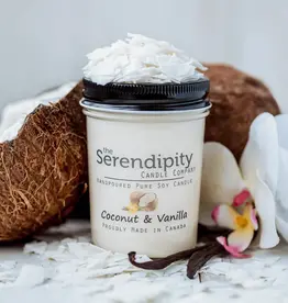 Serendipity Soy Candles 8oz Jar Candle - Coconut + Vanilla