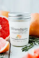 Serendipity Soy Candles 8oz Jar Candle - Pink Grapefruit + Rosemary