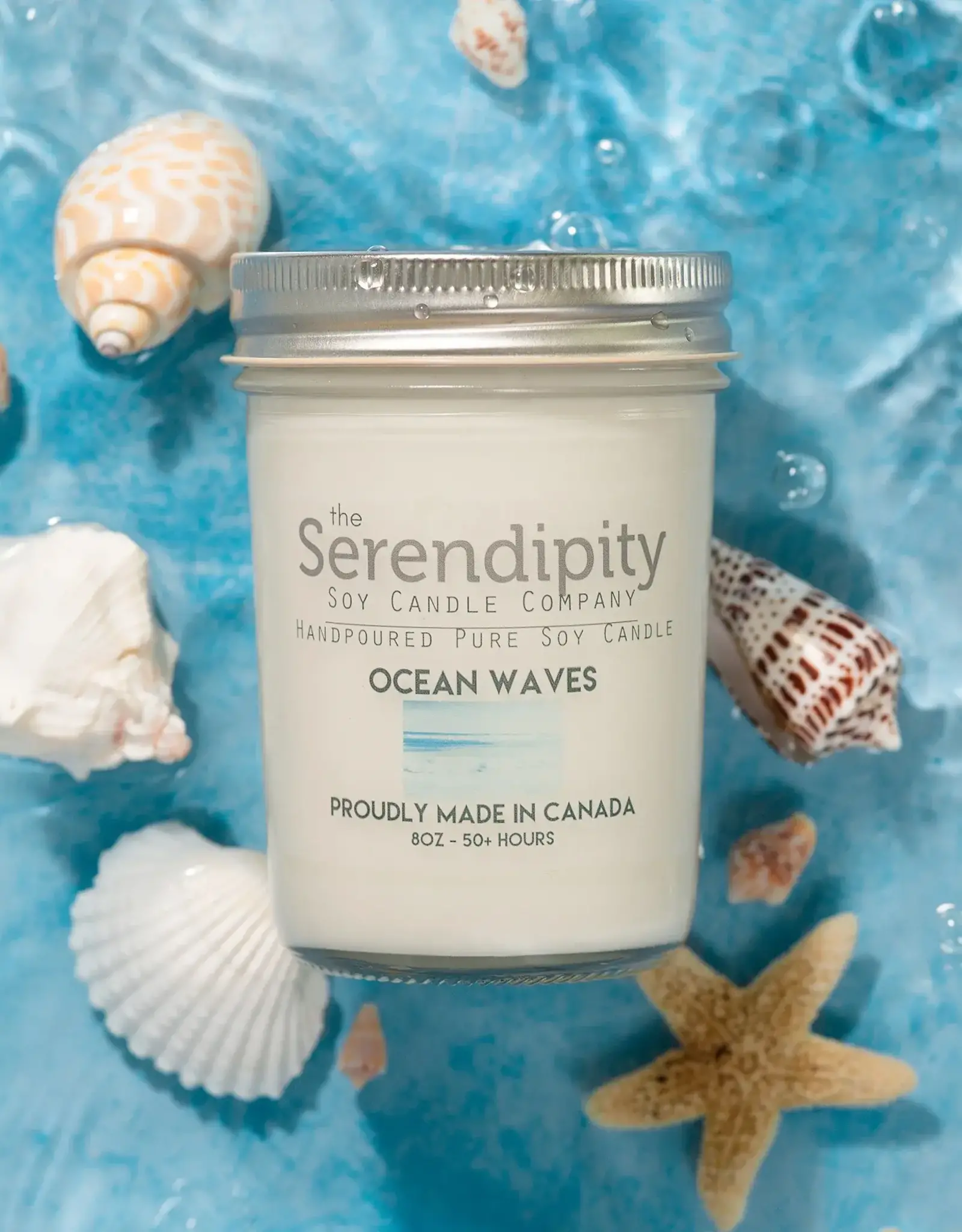 Serendipity Soy Candles 8oz Jar Candle - Ocean Waves