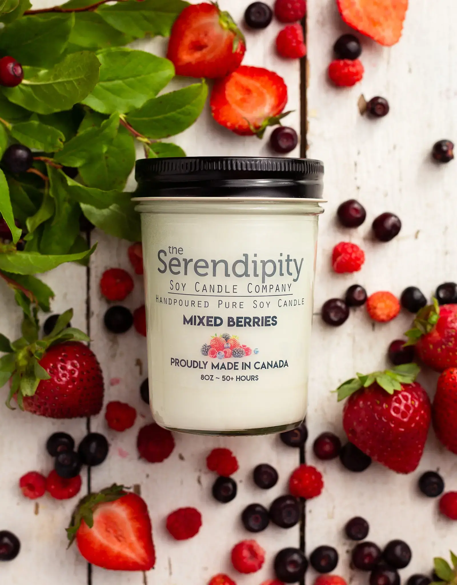 Serendipity Soy Candles 8oz Jar Candle - Mixed Berries