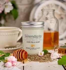 Serendipity Soy Candles 8oz Jar Candle - White Tea + Honey