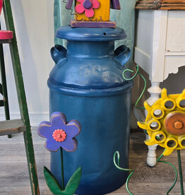 Vintage Blue Milk Can
