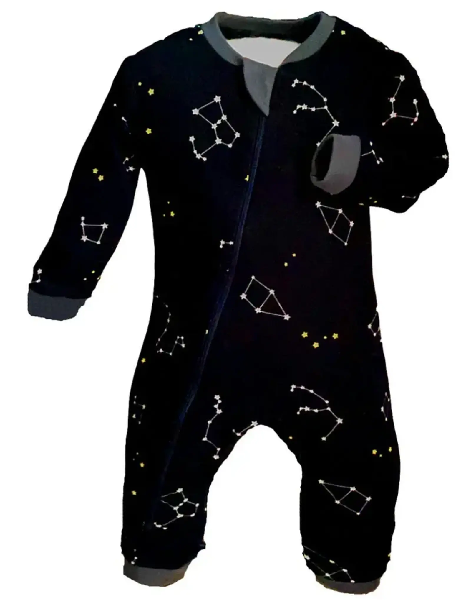 ZippyJamz Galaxy Love Navy - Footless