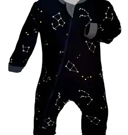ZippyJamz Galaxy Love Navy - Footless