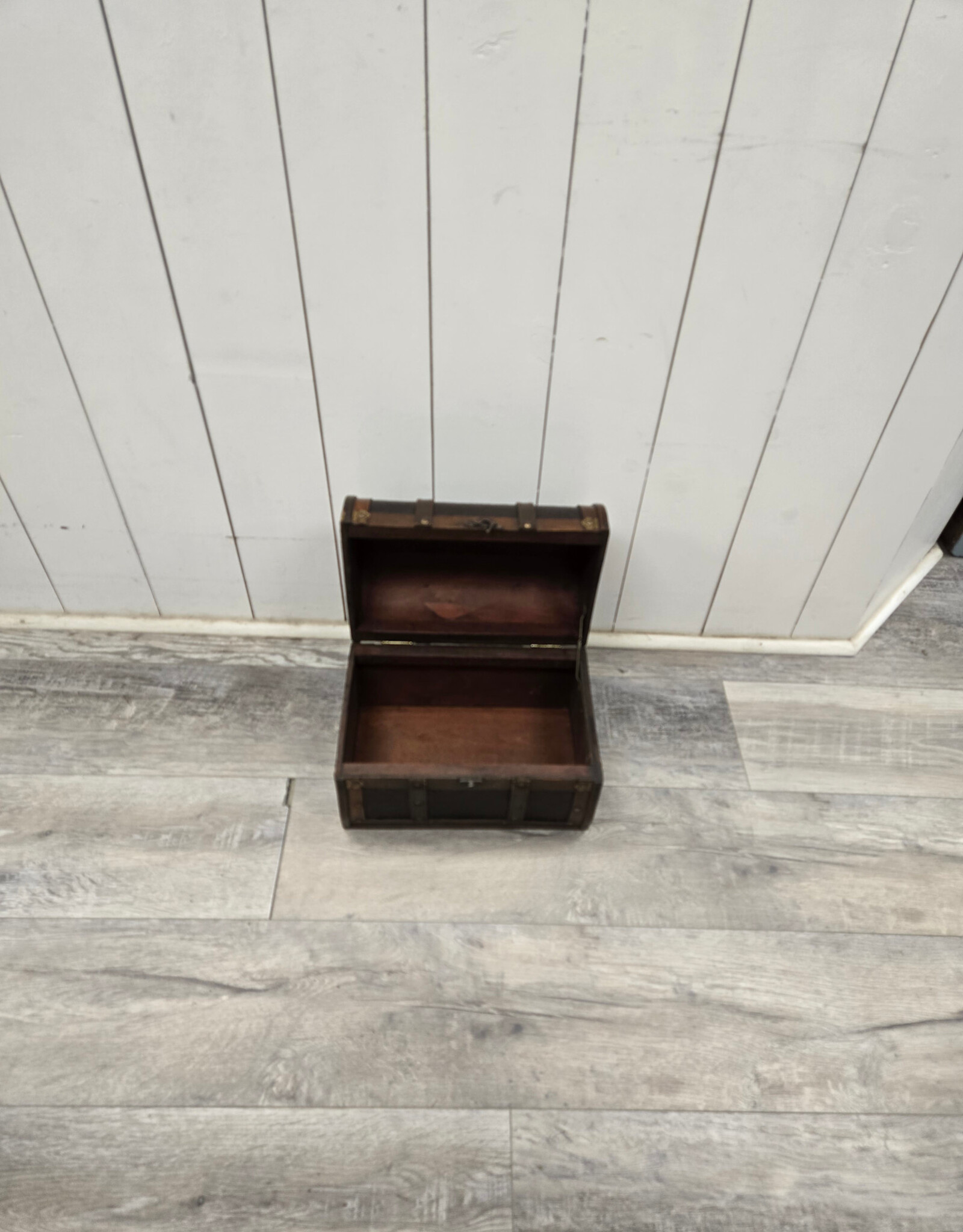 Wooden Treasure Chest Storage Box - 11.75x8x9"