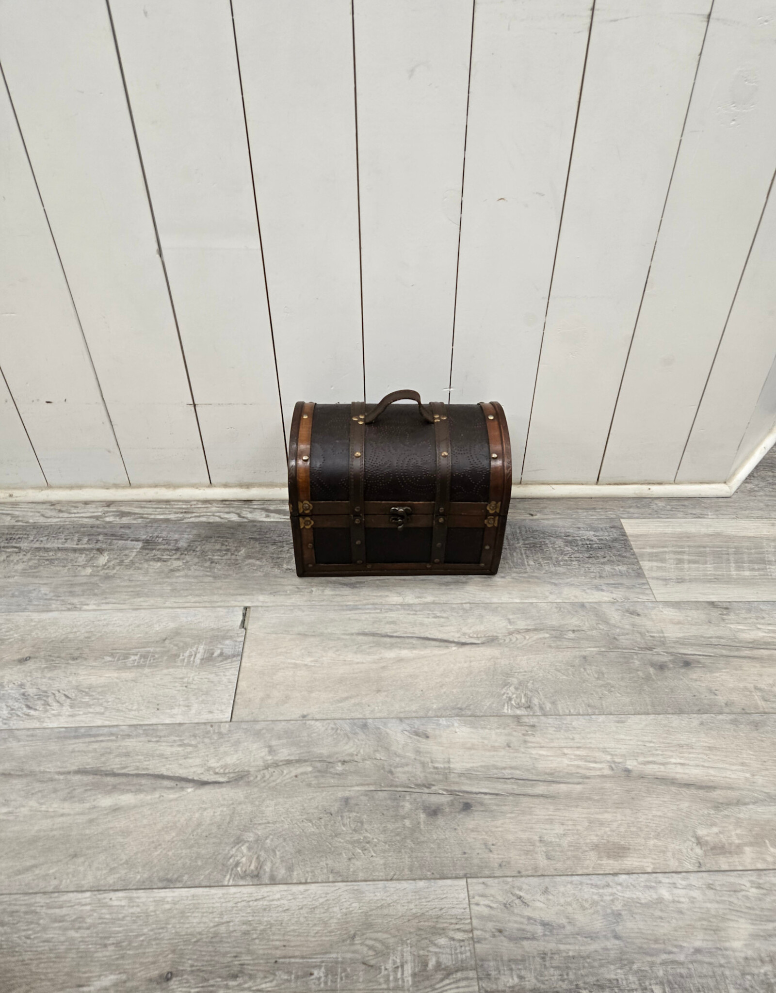 Wooden Treasure Chest Storage Box - 11.75x8x9"