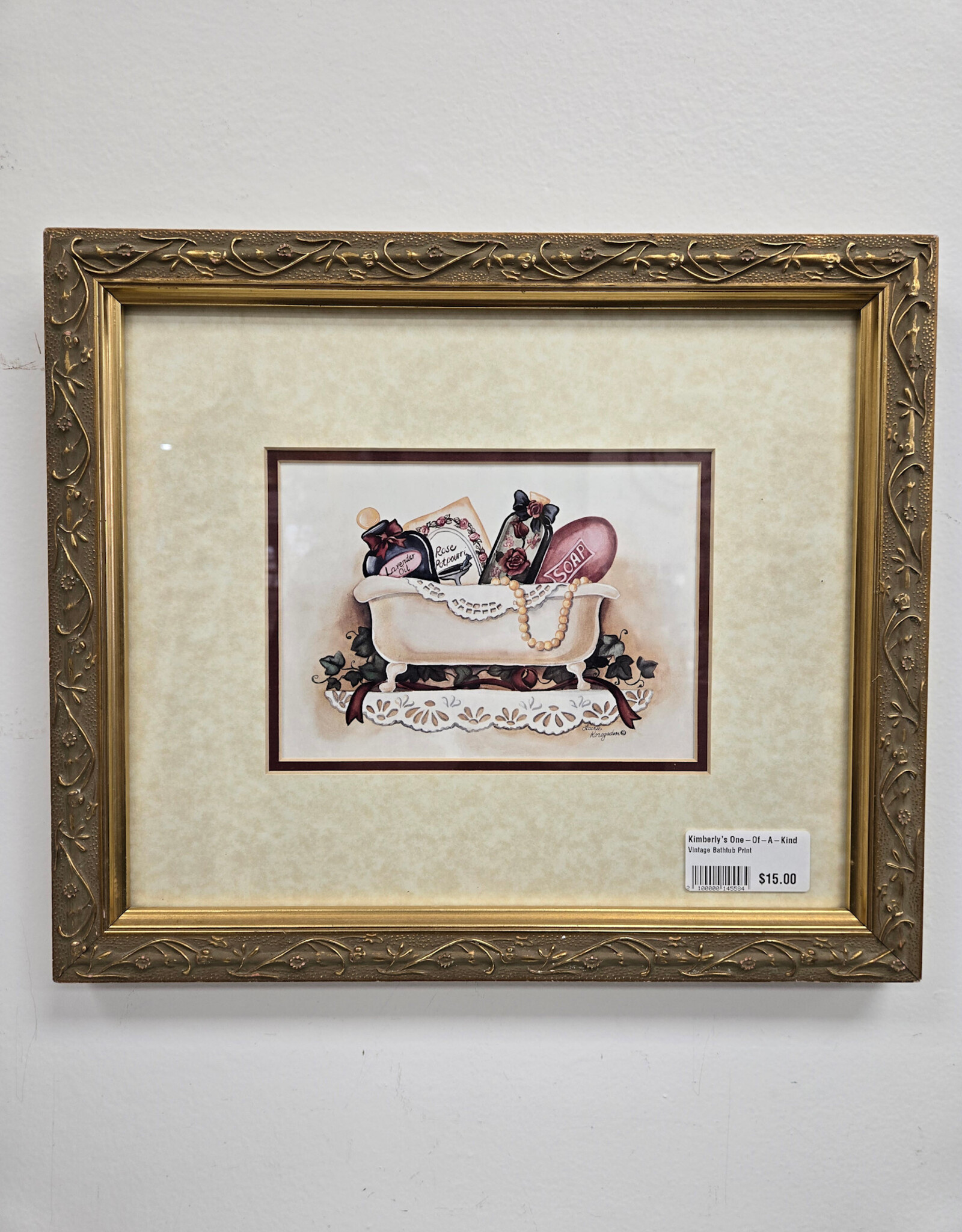 Vintage Bathtub Print