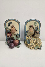 Vintage 1997 Songbird Meadow Bookends