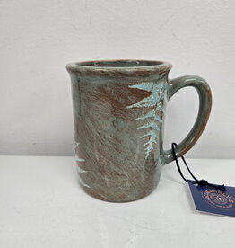 Clayworks & Candles Fern Large Handled Mug -SF196