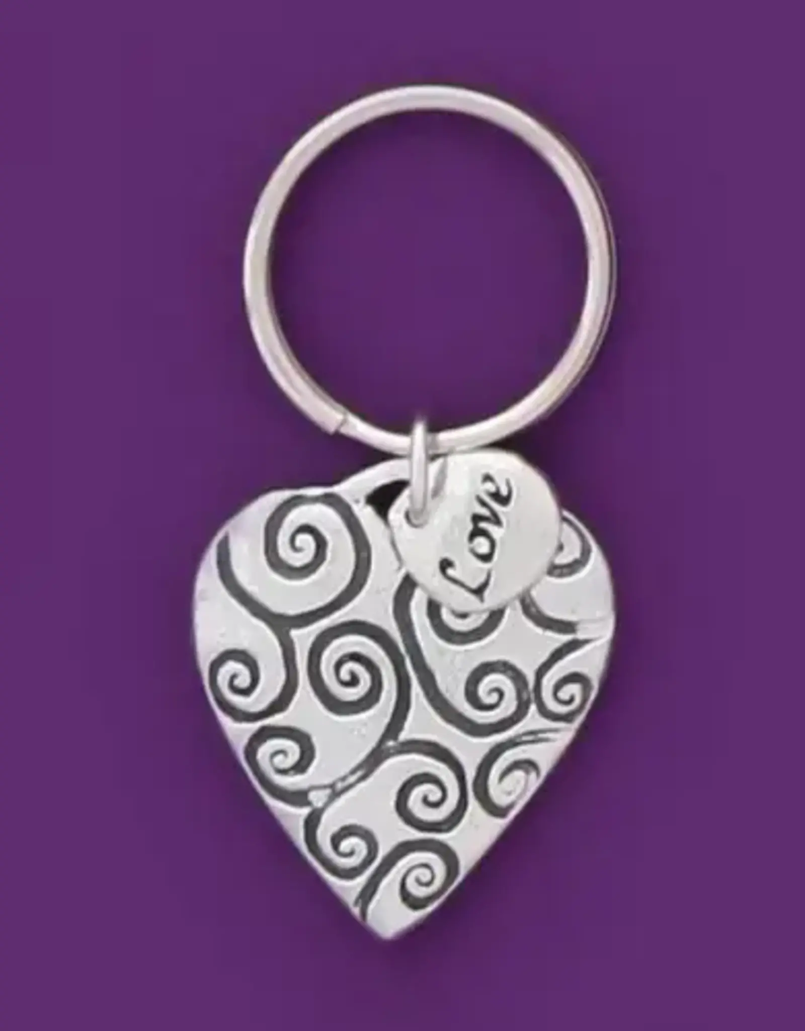 Hearts Swirl Keychain