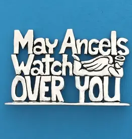 May Angels Watch Standing Quote Plaque (Sm)