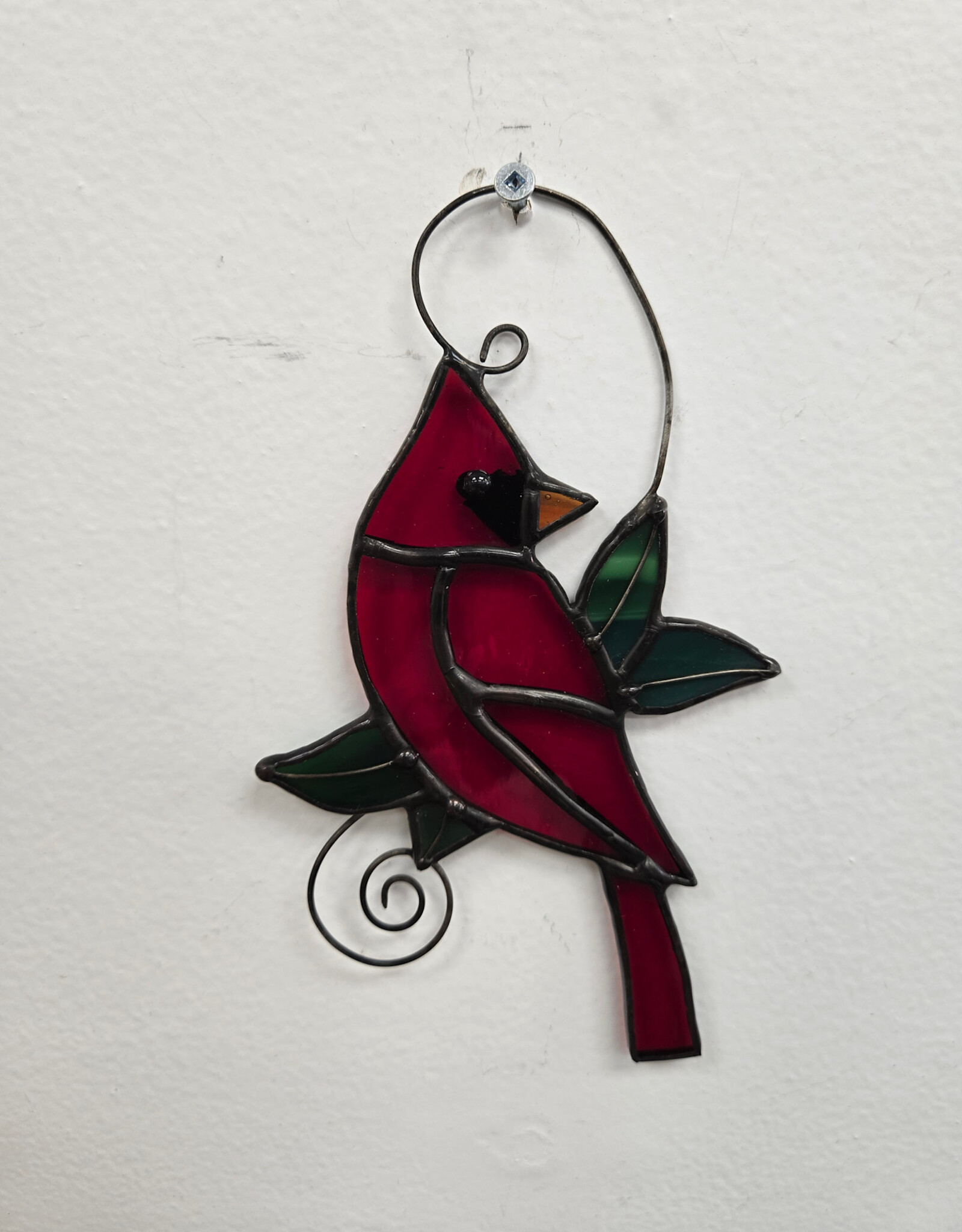 Stained Glass Cardinal Suncatcher - small