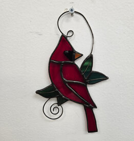 Stained Glass Cardinal Suncatcher - small